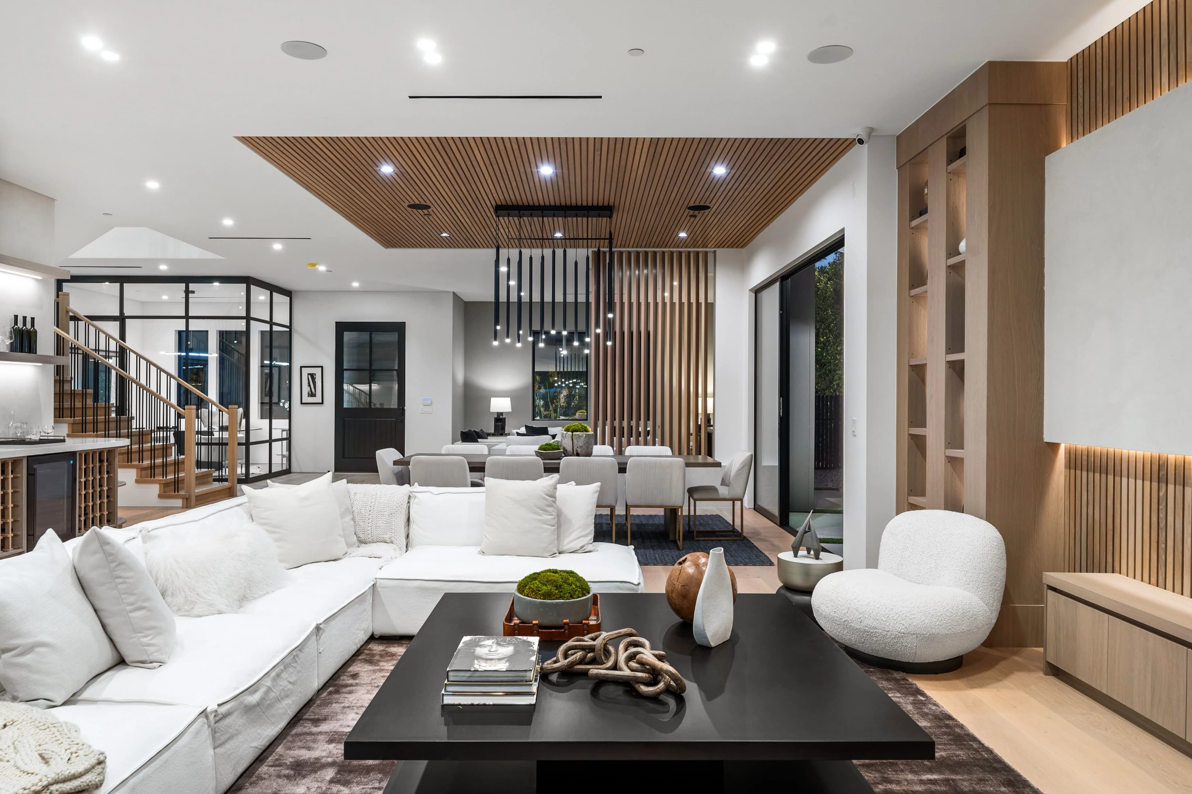 Modern designer living room interior background